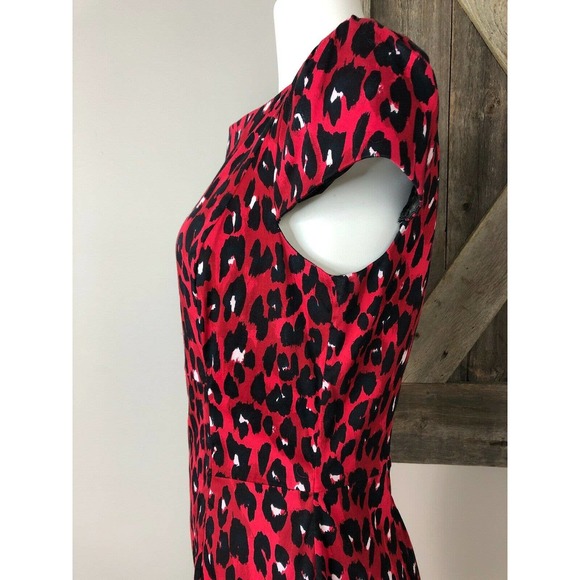 french connection Animal Print Cap Sleeve Sheath 8 - Picture 4 of 8